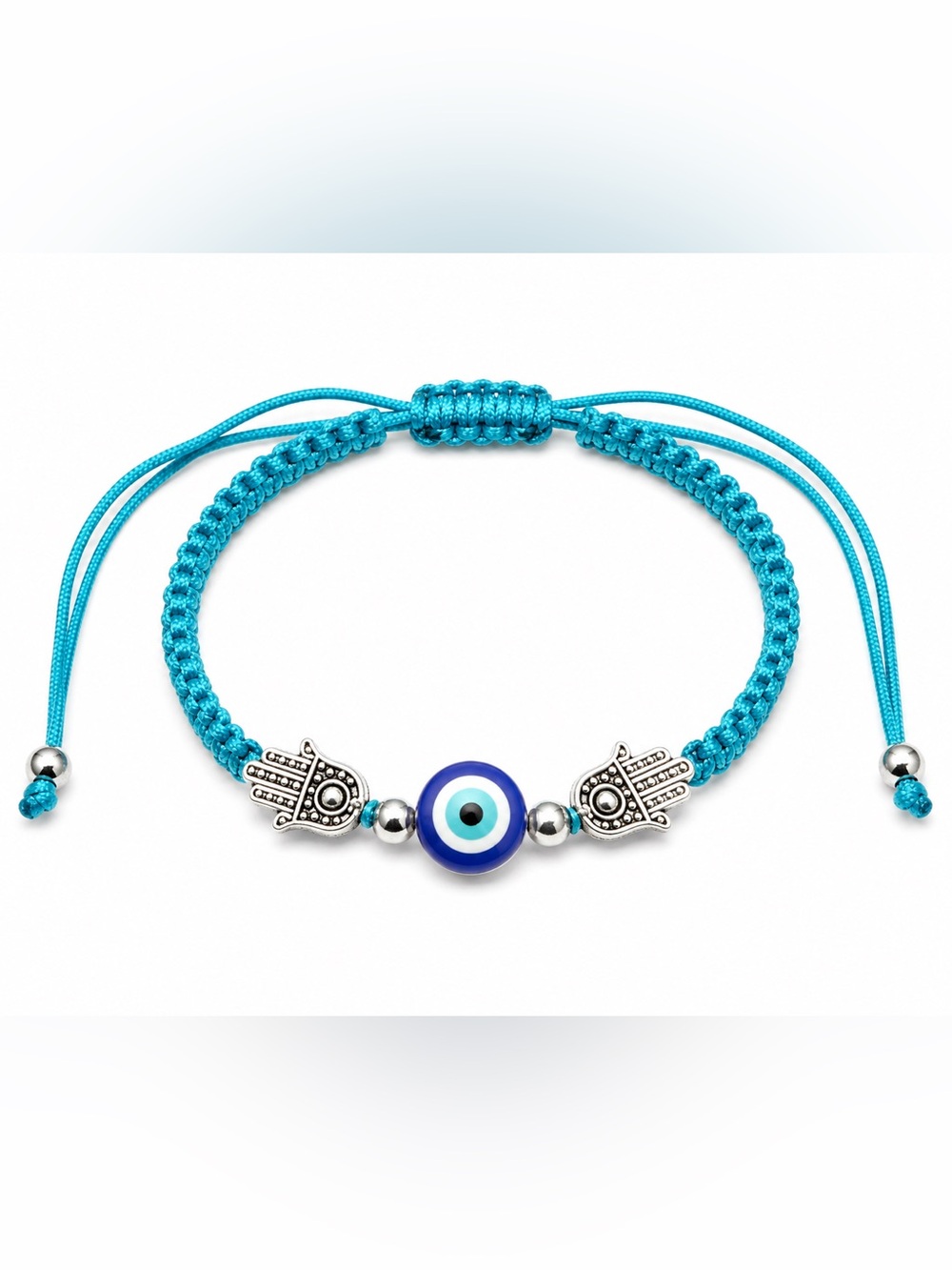 🪬🦋Evil Eye & Hamsa Adjustable Bracelet in Turquoise🦋🪬